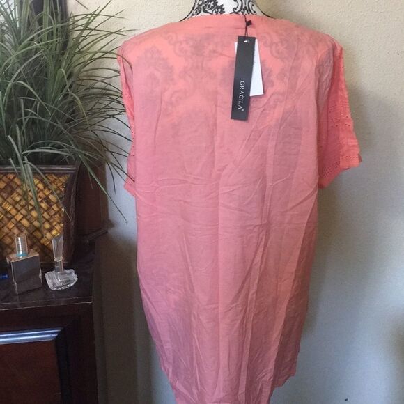 Gracila Women's Boho Embroidered Eyelet Blouse 3XL - Picture 4 of 10